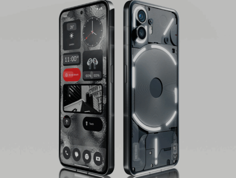 Nothing mobile phone rear design with LED Glyph lights