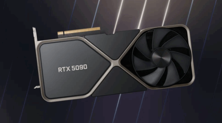 High-performance NVIDIA RTX 5090 graphics card with advanced cooling and cutting-edge architecture