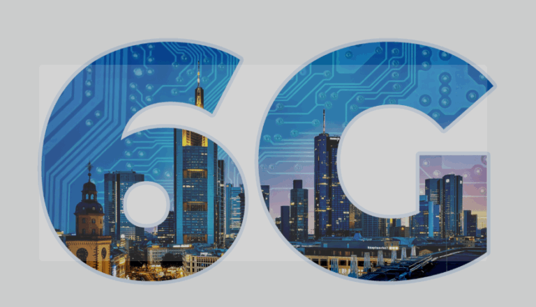 6G technology concept image showing smart network