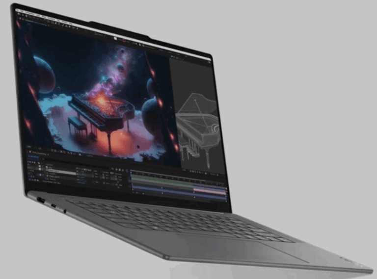 Slim 7i Aura laptop open view